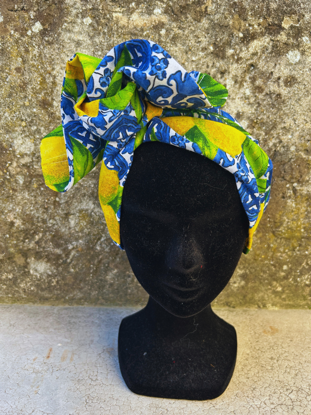 BANDEAU MARIA - TISSU COTON IMPRIME CITRON