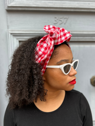 BANDEAU LOLITA - TISSU COTON VICHY ROUGE