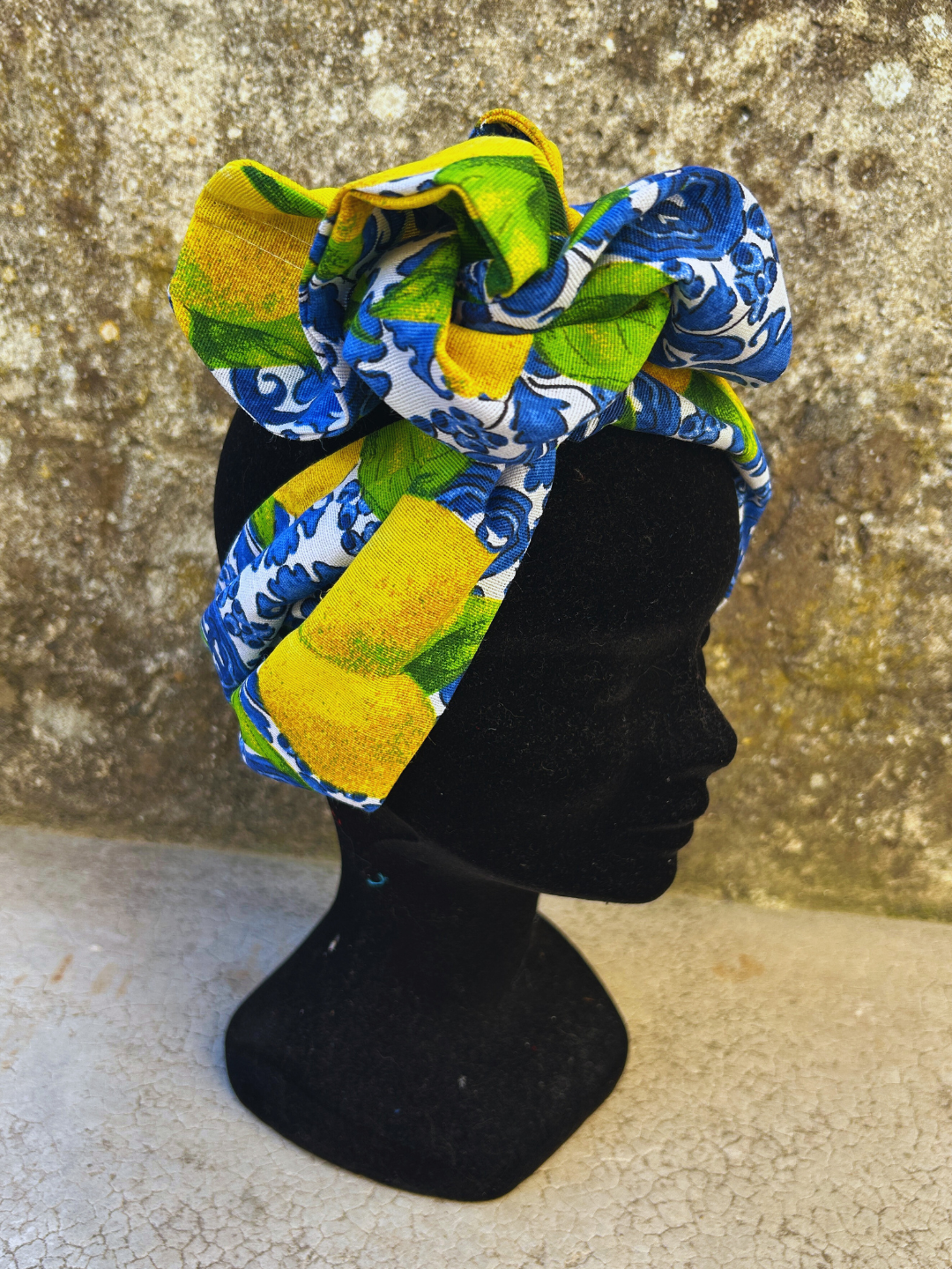 BANDEAU MARIA - TISSU COTON IMPRIME CITRON