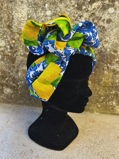 BANDEAU MARIA - TISSU COTON IMPRIME CITRON