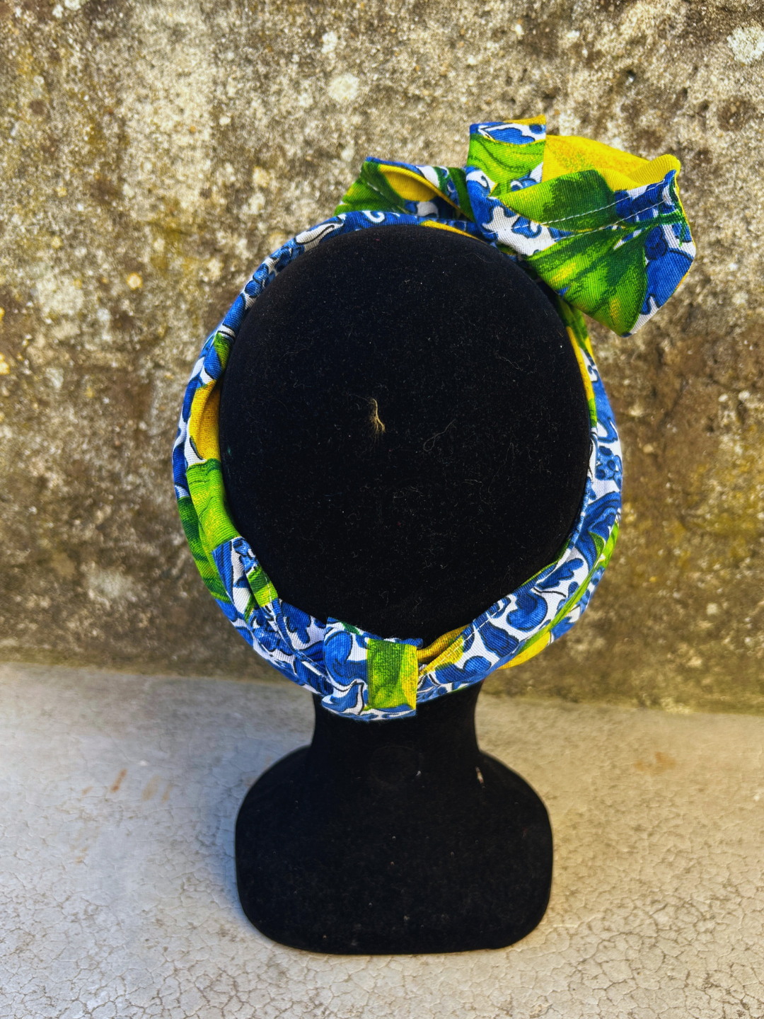 BANDEAU MARIA - TISSU COTON IMPRIME CITRON