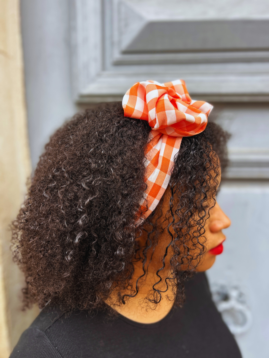 BANDEAU LOLITA - TISSU COTON VICHY ORANGE