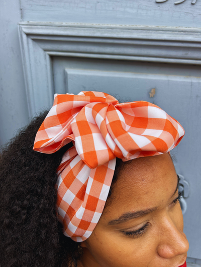 BANDEAU LOLITA - TISSU COTON VICHY ORANGE