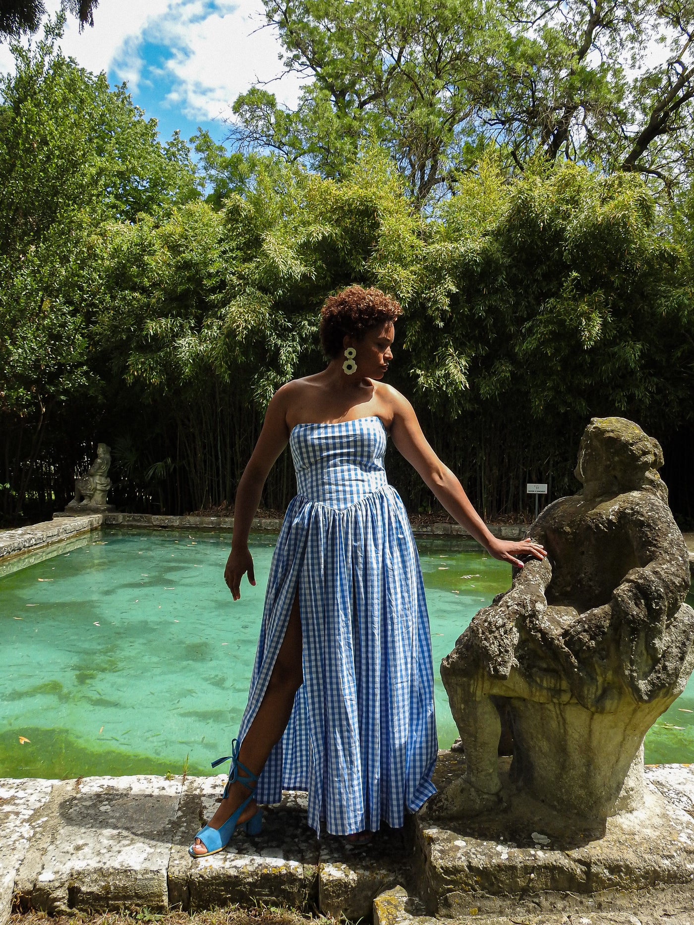 AUGUSTINE - ROBE BUSTIER V SUR MESURE VICHY