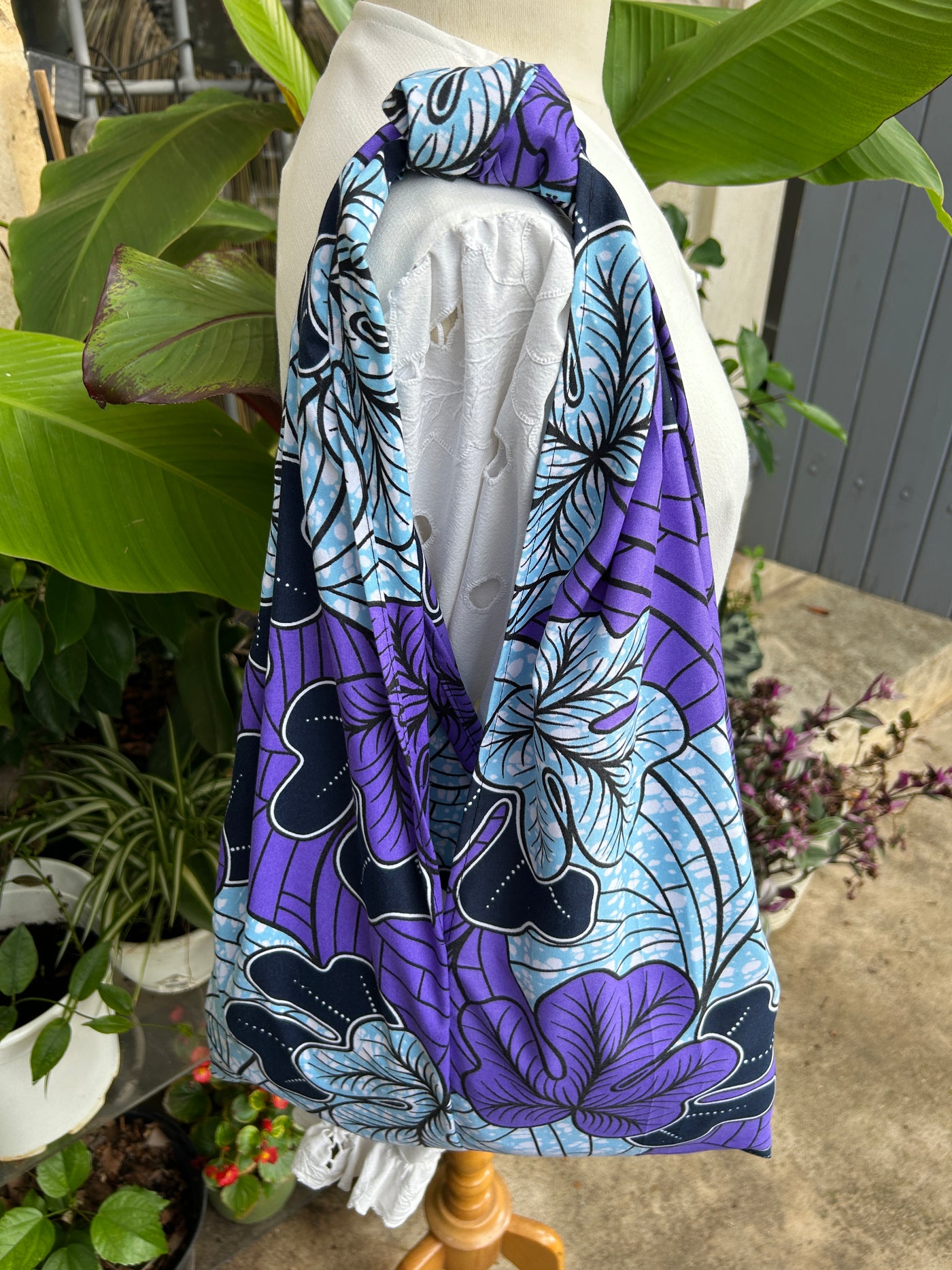 LOULOU - SAC CABAS WAX VIOLET ( MOYEN )