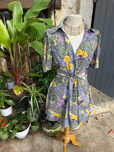 OLIVIA - ROBE SET TOP ET JUPE IMPRIME TROPICAL