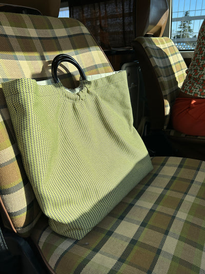 BRIGITTE - CABAS UPCYCLE DOUBLE TISSUS VERT