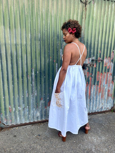 BELLA- ROBE LONGUE FINES BRETELLES TISSUS BRODES LINGES DE MAISON
